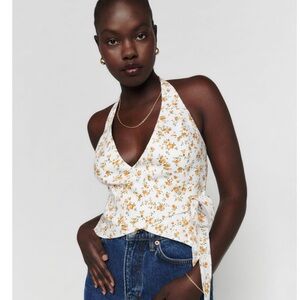 Reformation. Raven Linen Top. Size Medium. Never Worn.